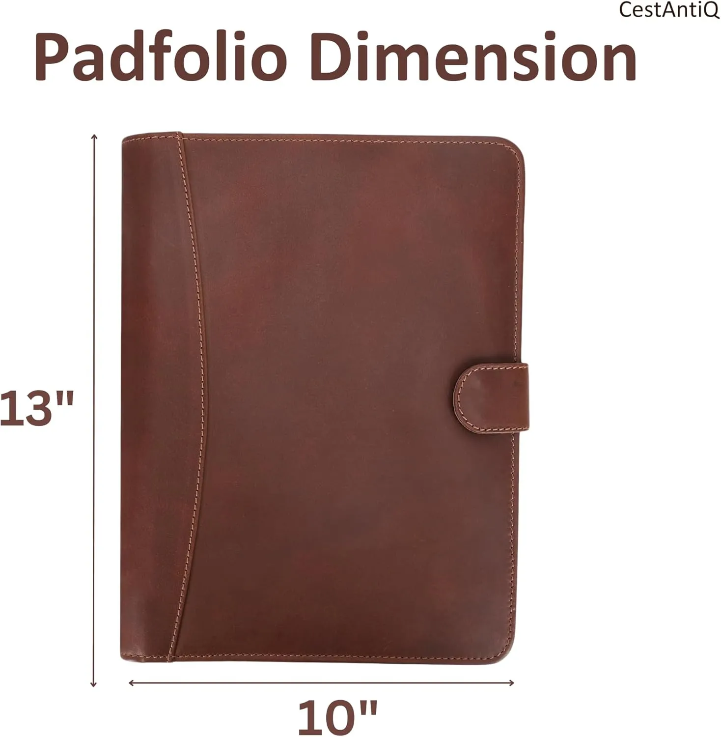 Leather Padfolio Legal Pad Portfolio Organizer | Handmade Executive Notebook Binder | Heavy Duty Full Grain Cow Hide Resume Interview Folio for Men Women, Rustic NoteBook Folder (Tan)