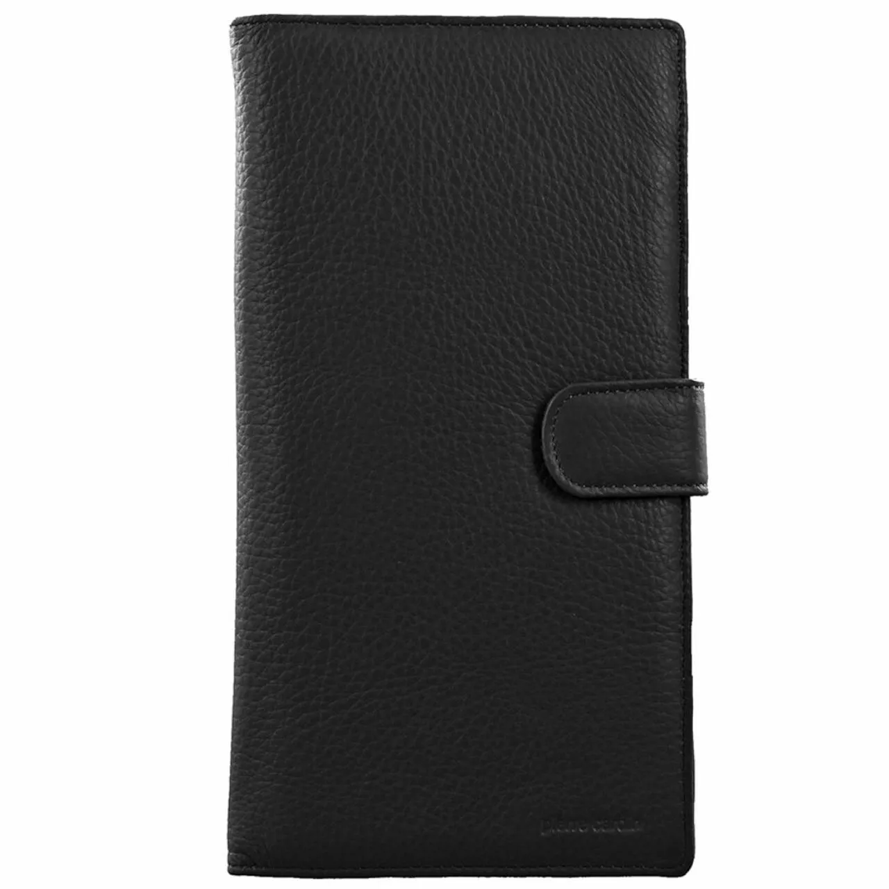 Leather Passport Holder Travel Wallet W/ Rfid Protection - Black