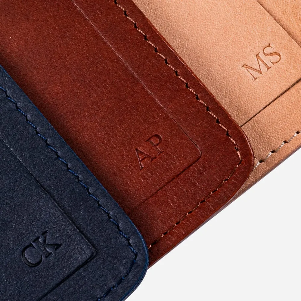 Leather Passport Wallet in Natural