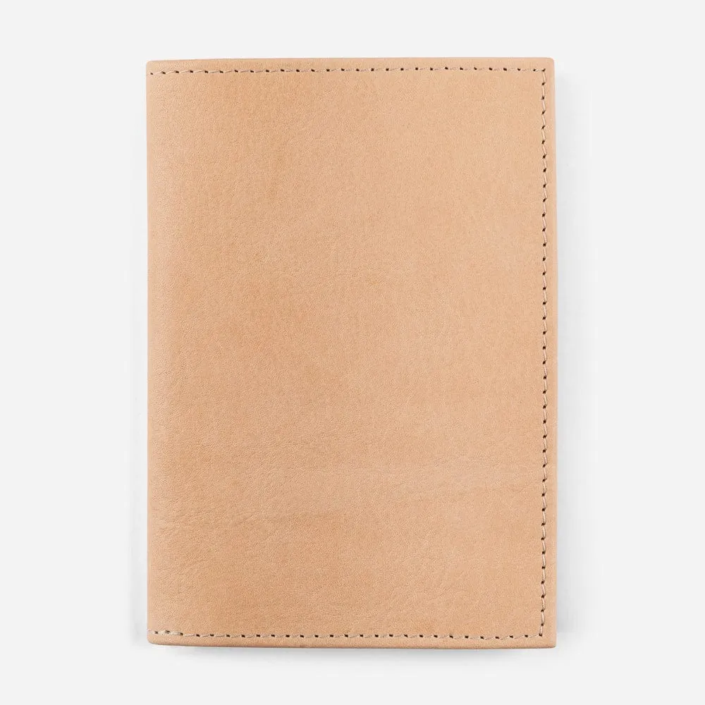 Leather Passport Wallet in Natural