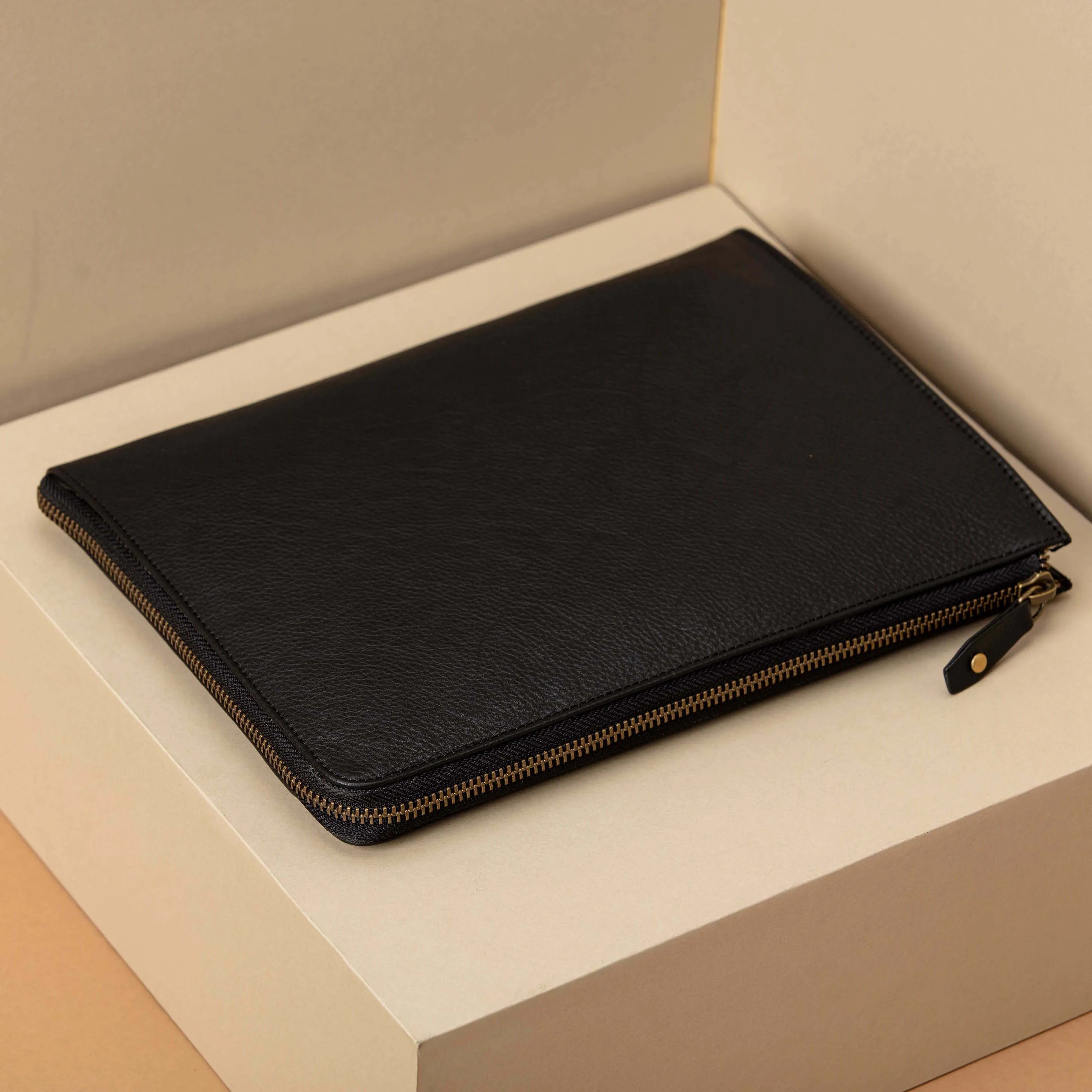 Leather Portfolio L Zip