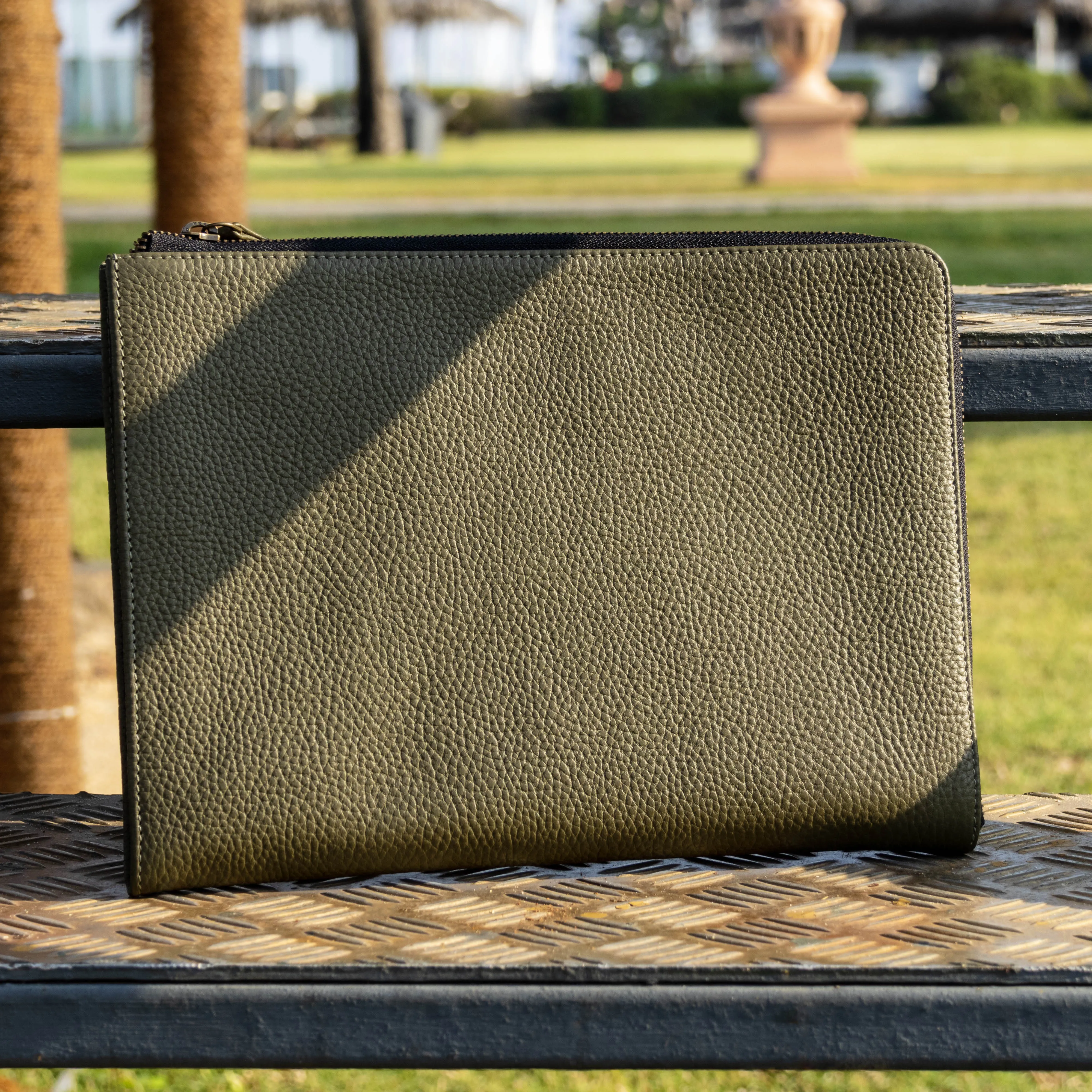 Leather Portfolio L Zip