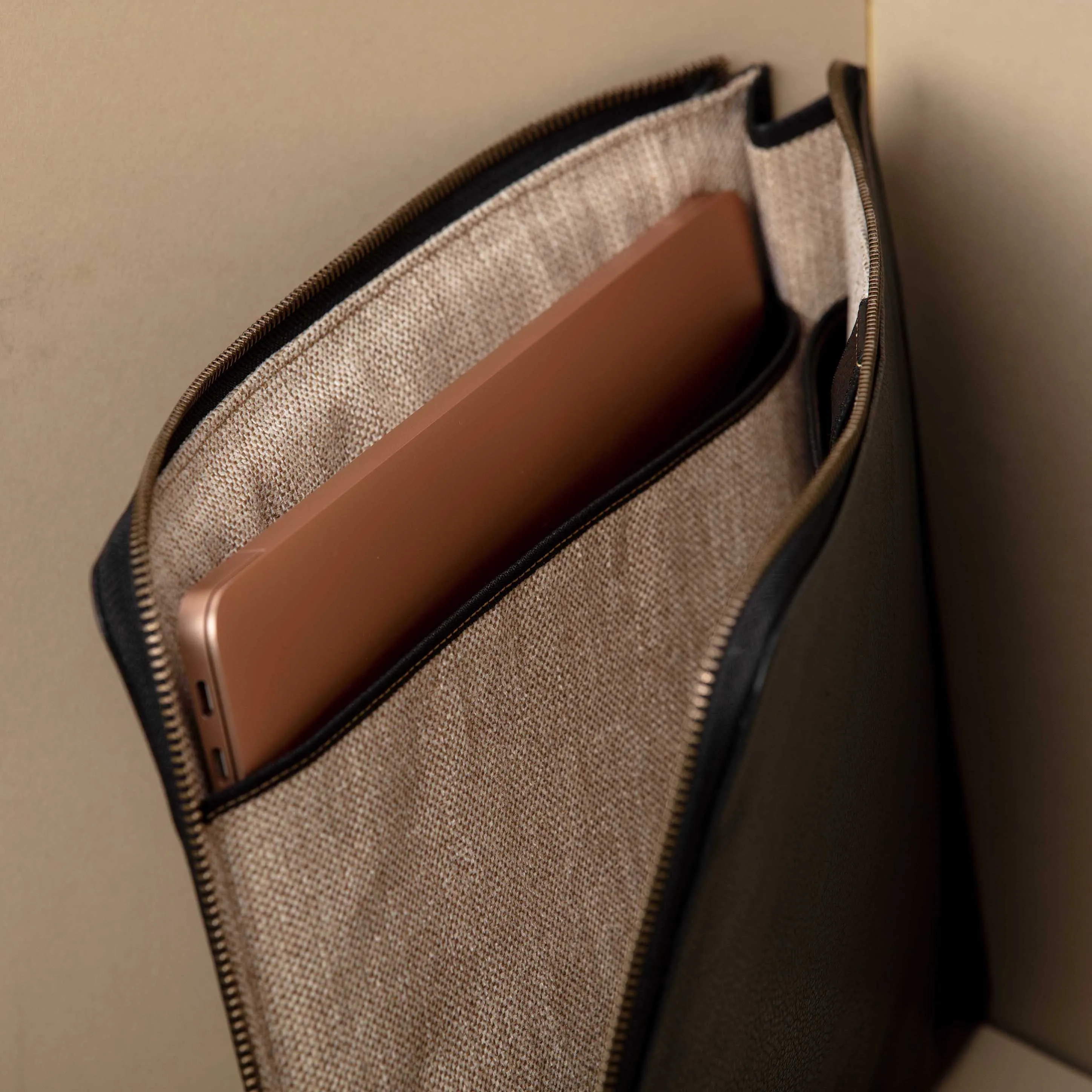 Leather Portfolio L Zip