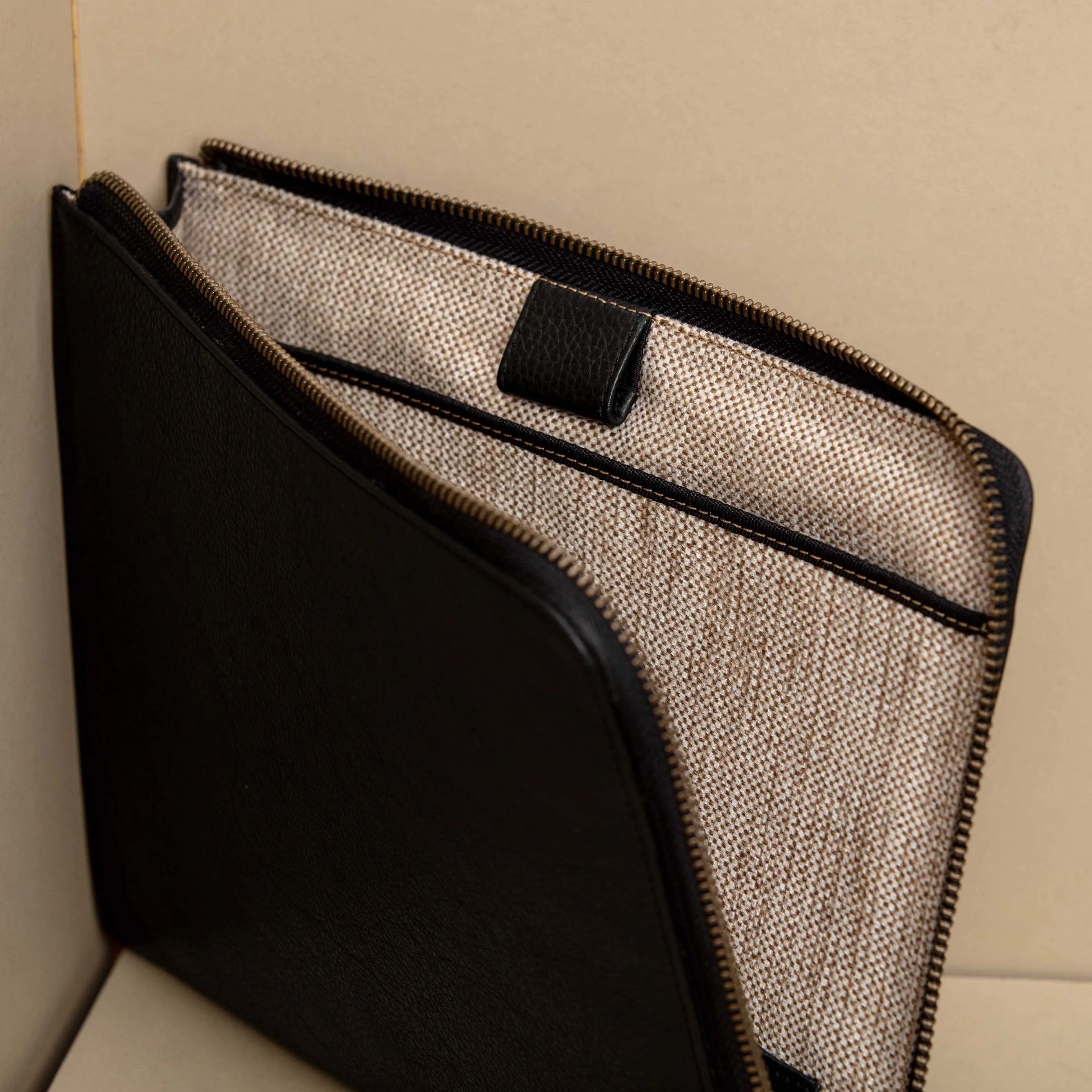 Leather Portfolio L Zip