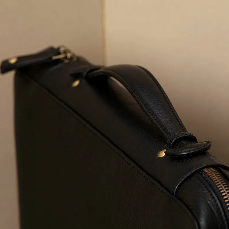 Leather Portfolio Zippered
