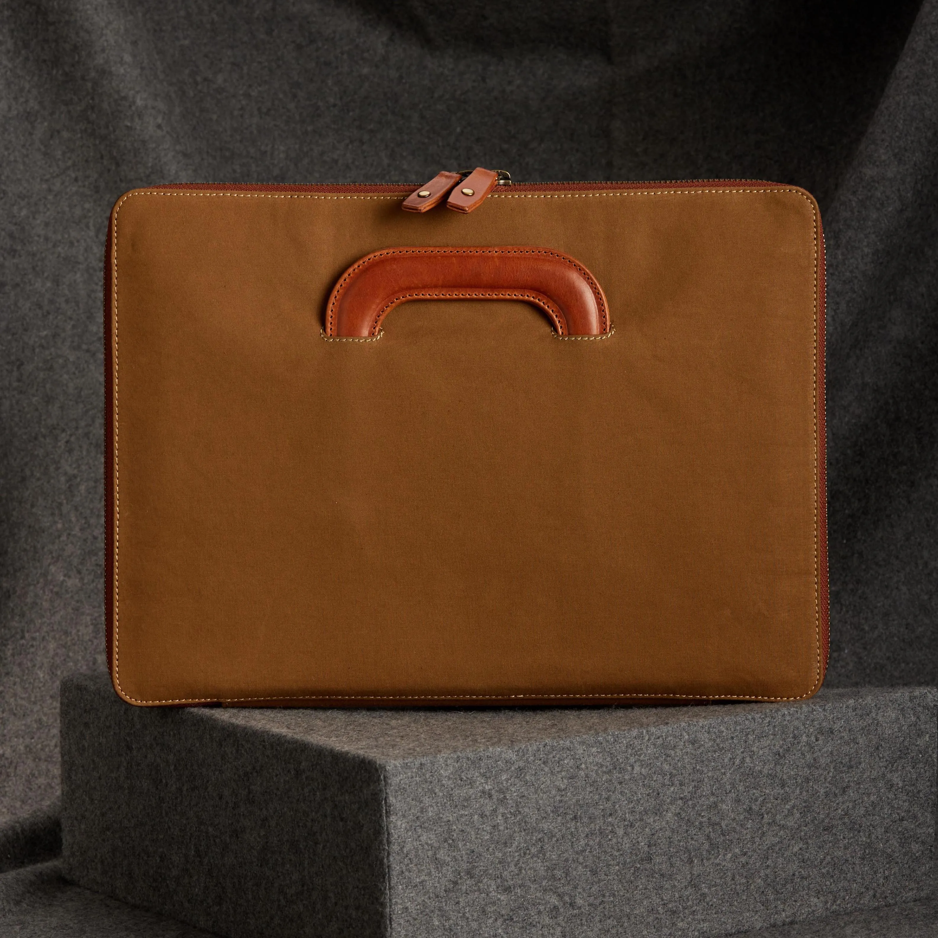 Leather Portfolio Zippered