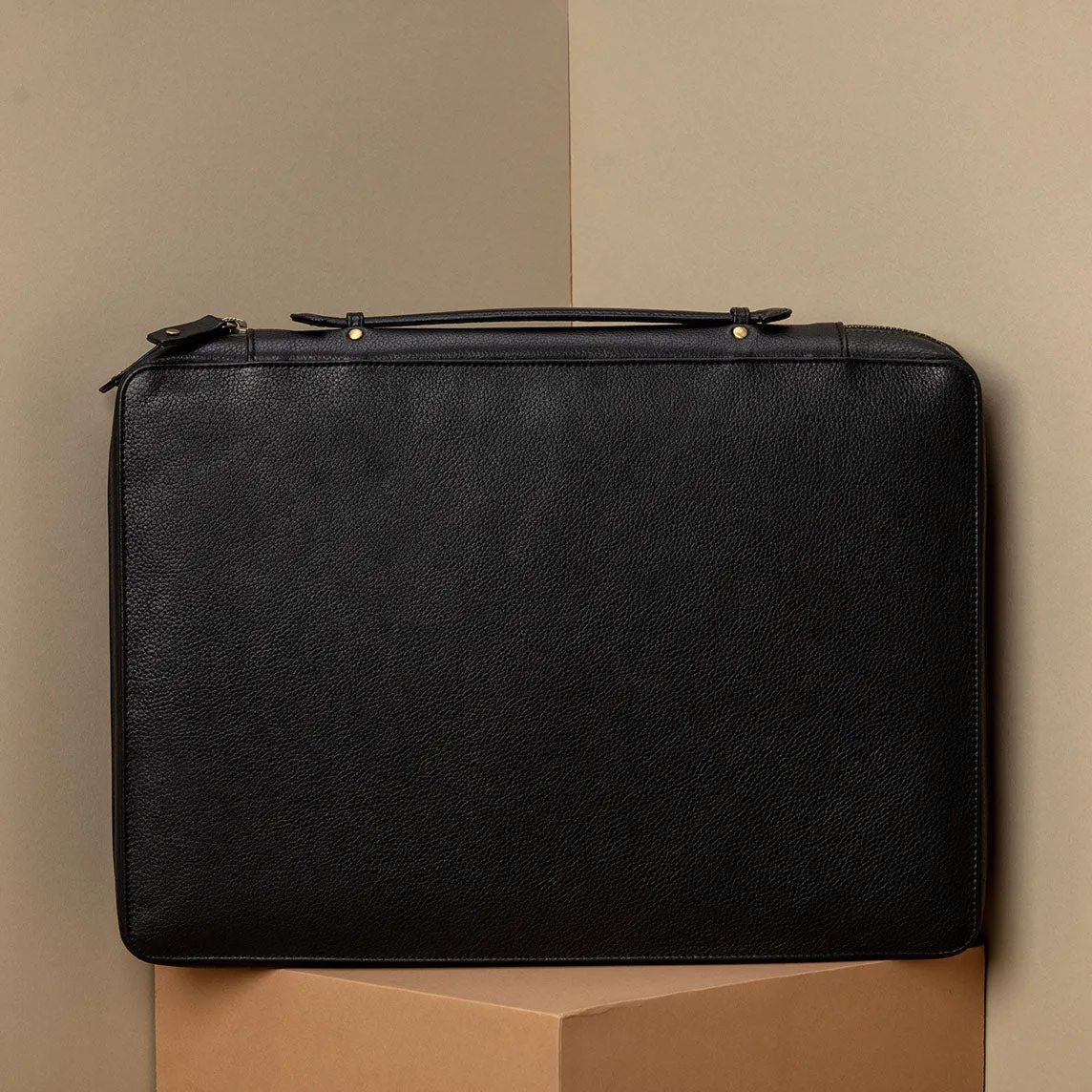 Leather Portfolio Zippered