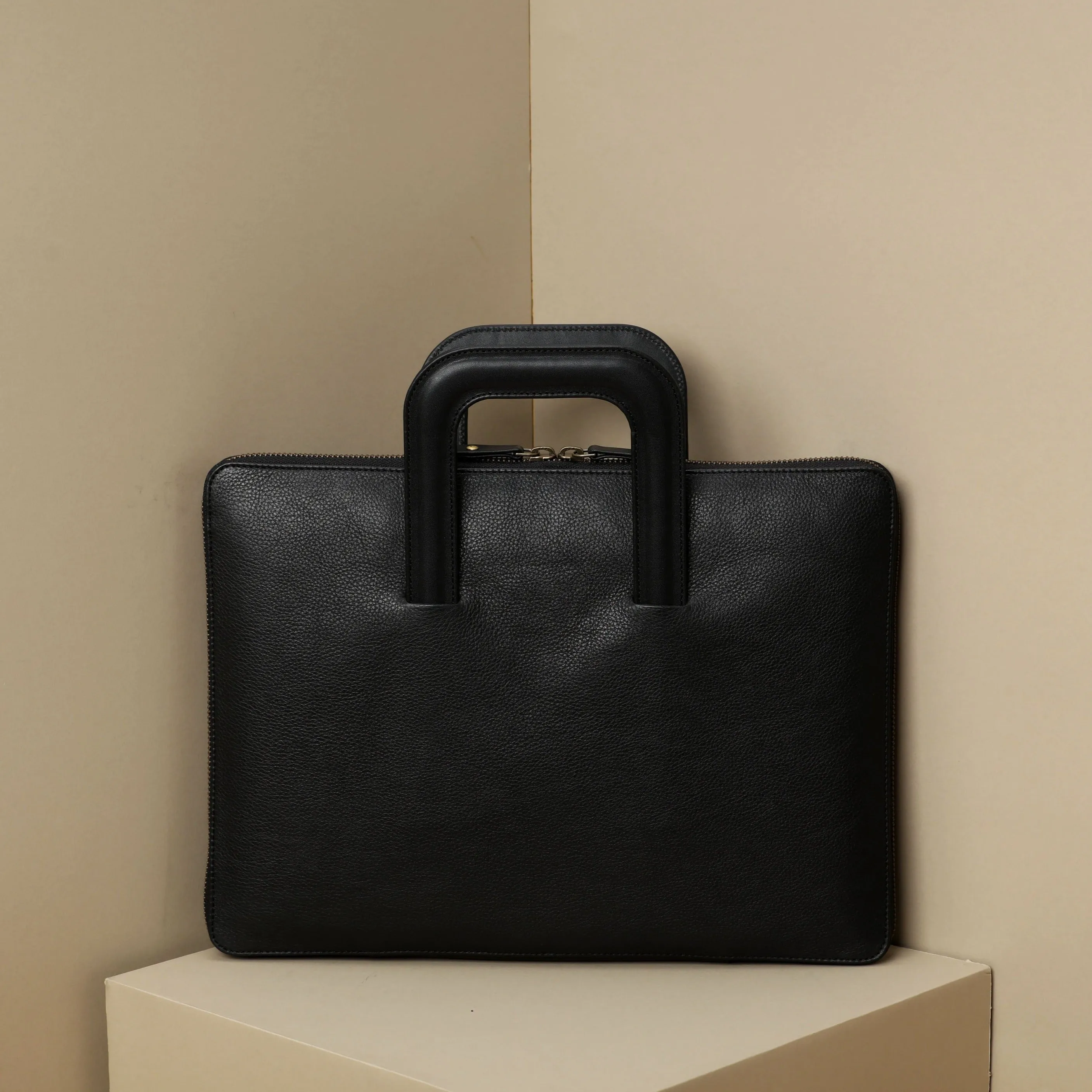 Leather Portfolio Zippered