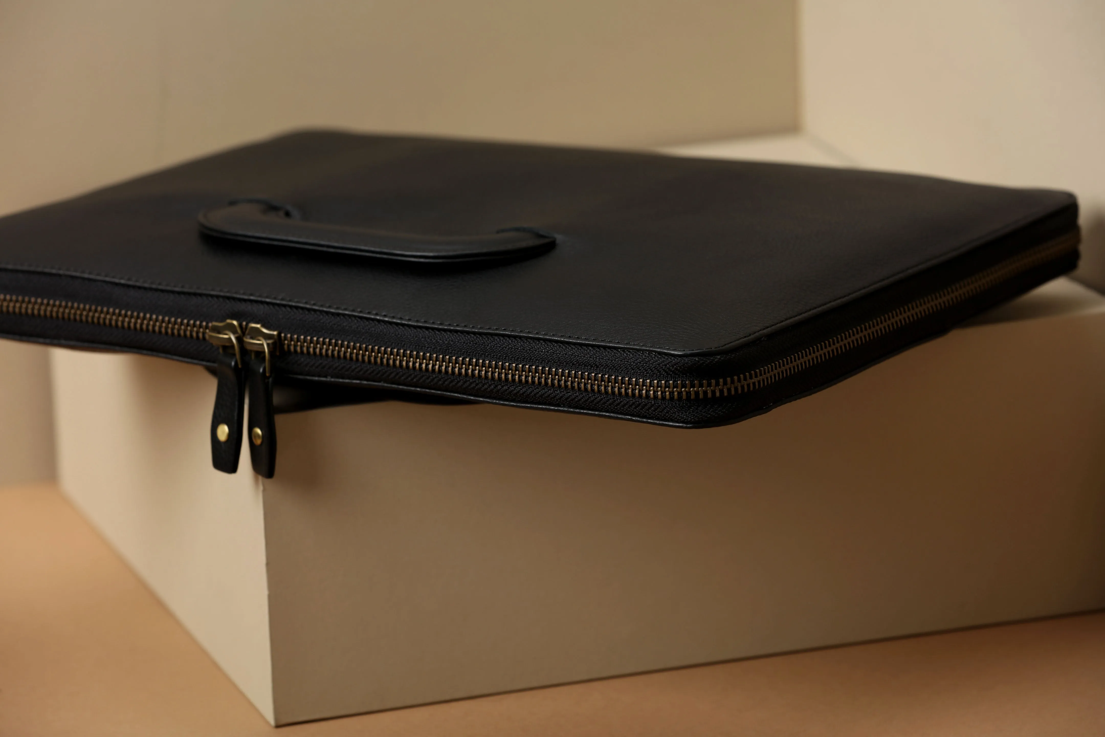 Leather Portfolio Zippered