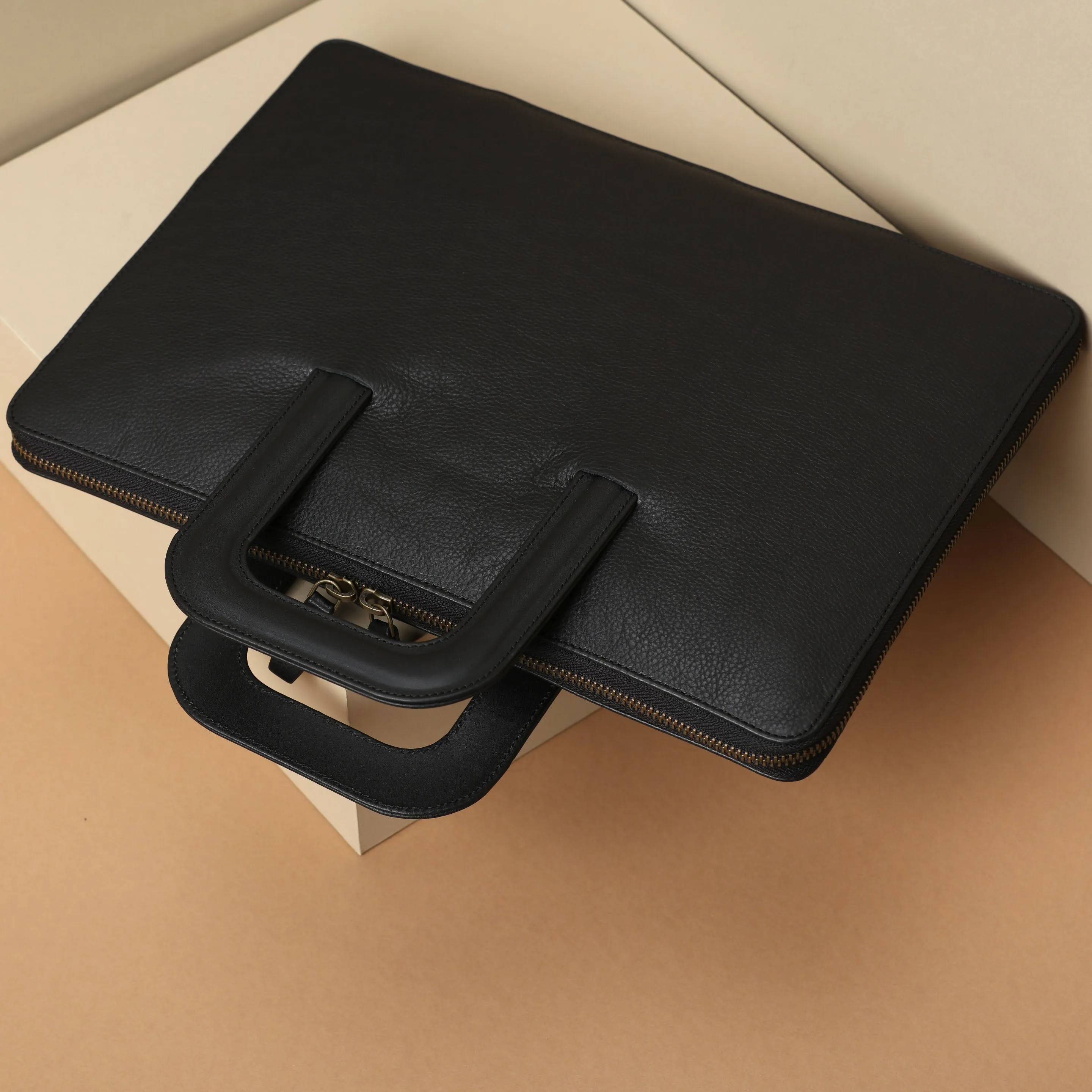 Leather Portfolio Zippered