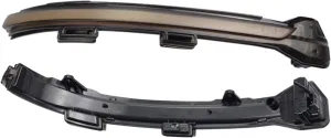 LED Side Mirrors, Sequential Dynamic Turn Signal Lights Indicator, Pair Compatible with Volkswagen Golf 7 MK7 GTI R 2013-2017, Smoke Lens Amber Light