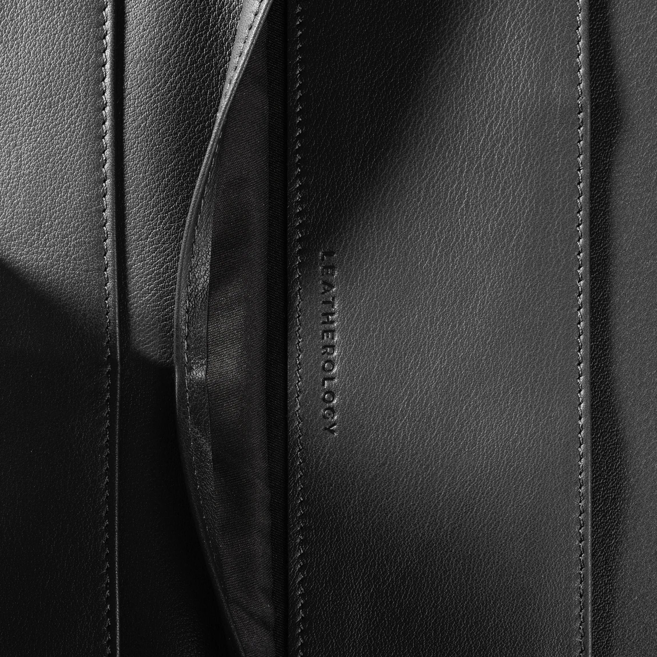 Left Handed Executive Zippered Portfolio Black Onyx