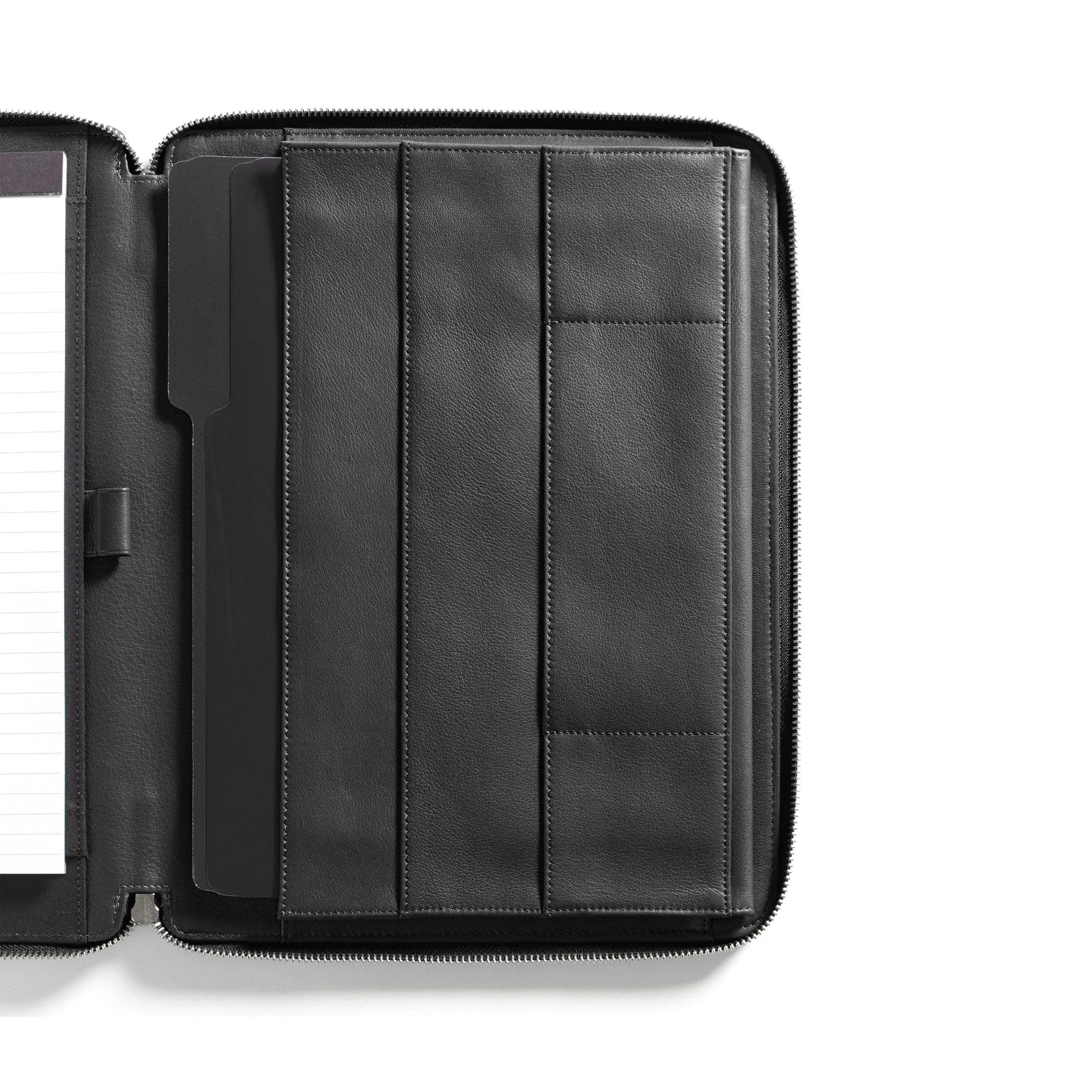 Left Handed Executive Zippered Portfolio Black Onyx