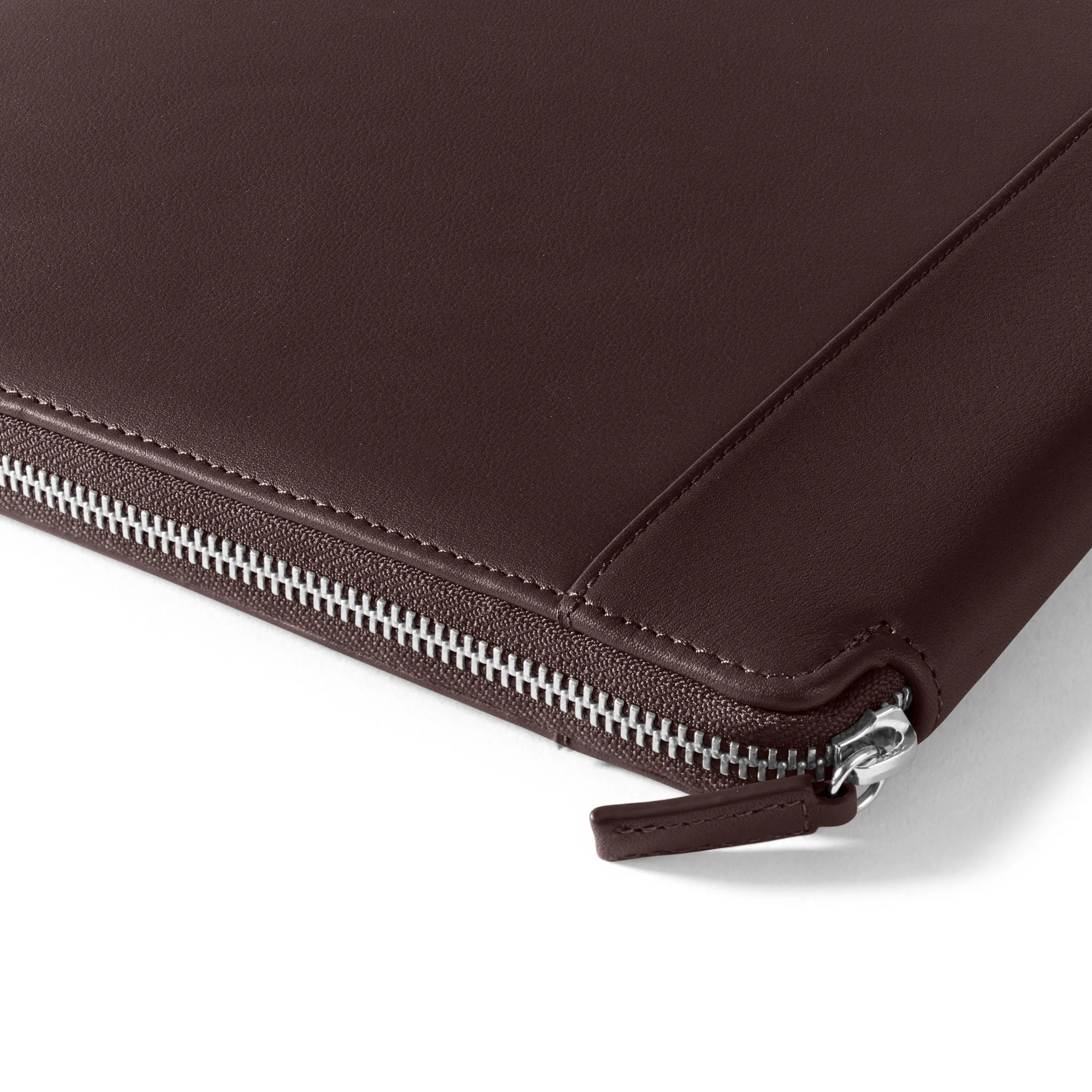 Left Handed Executive Zippered Portfolio Brown
