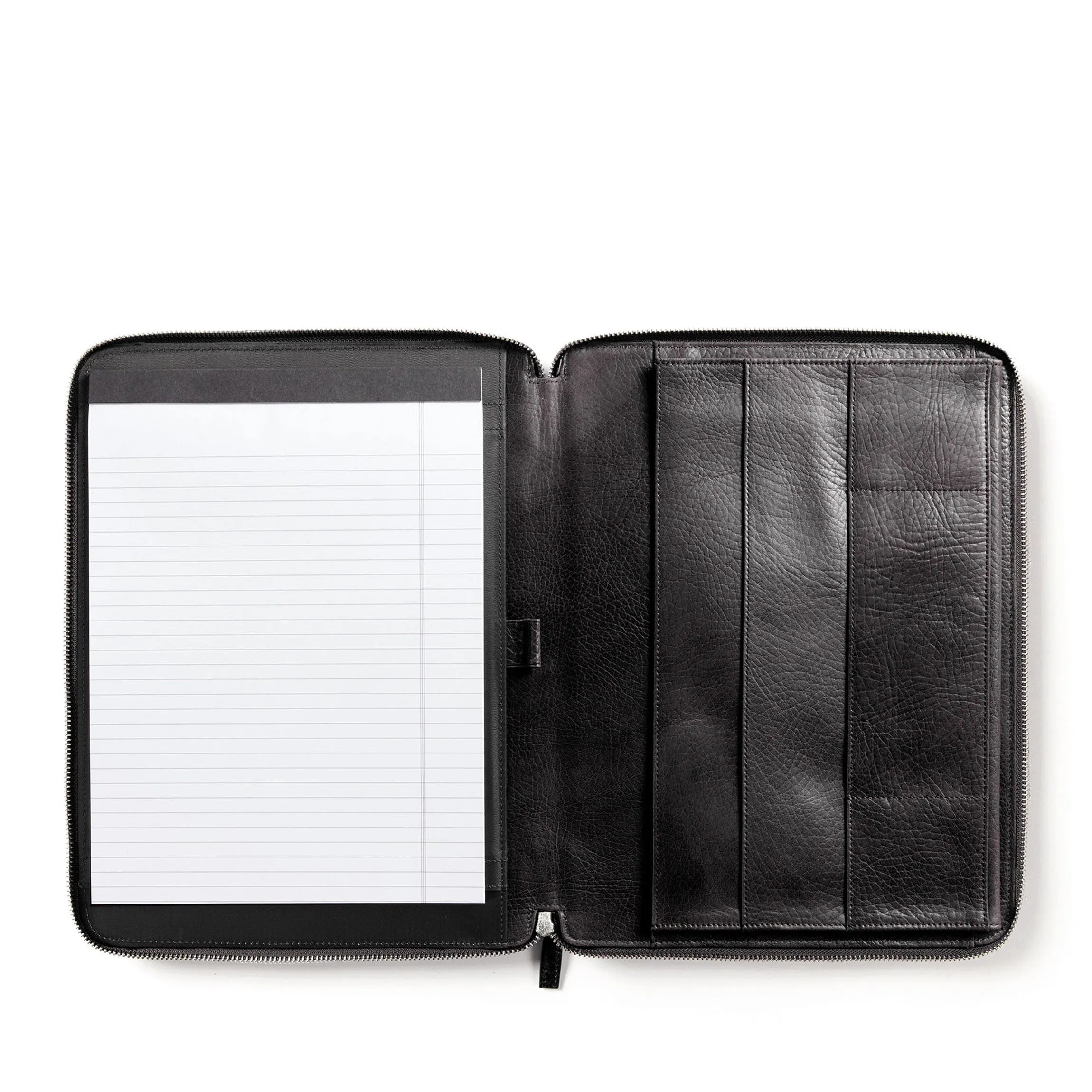 Left Handed Executive Zippered Portfolio Ebony