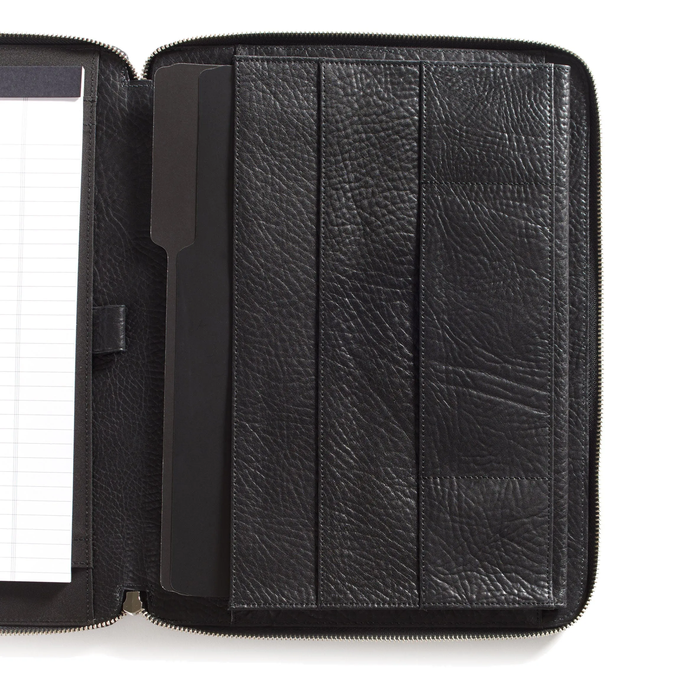 Left Handed Executive Zippered Portfolio Ebony