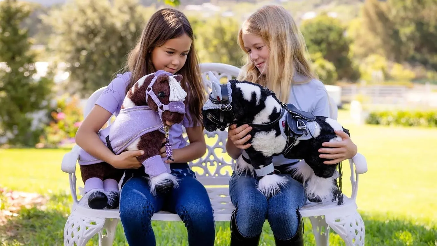 LeMieux Toy Pony Dazzle for Kids - Brown Skewbald - Soft Coat - Flexible - Pretend Play - Stuffed Animal Horse - Gift for Kids - Suitable for Ages 3 Years  