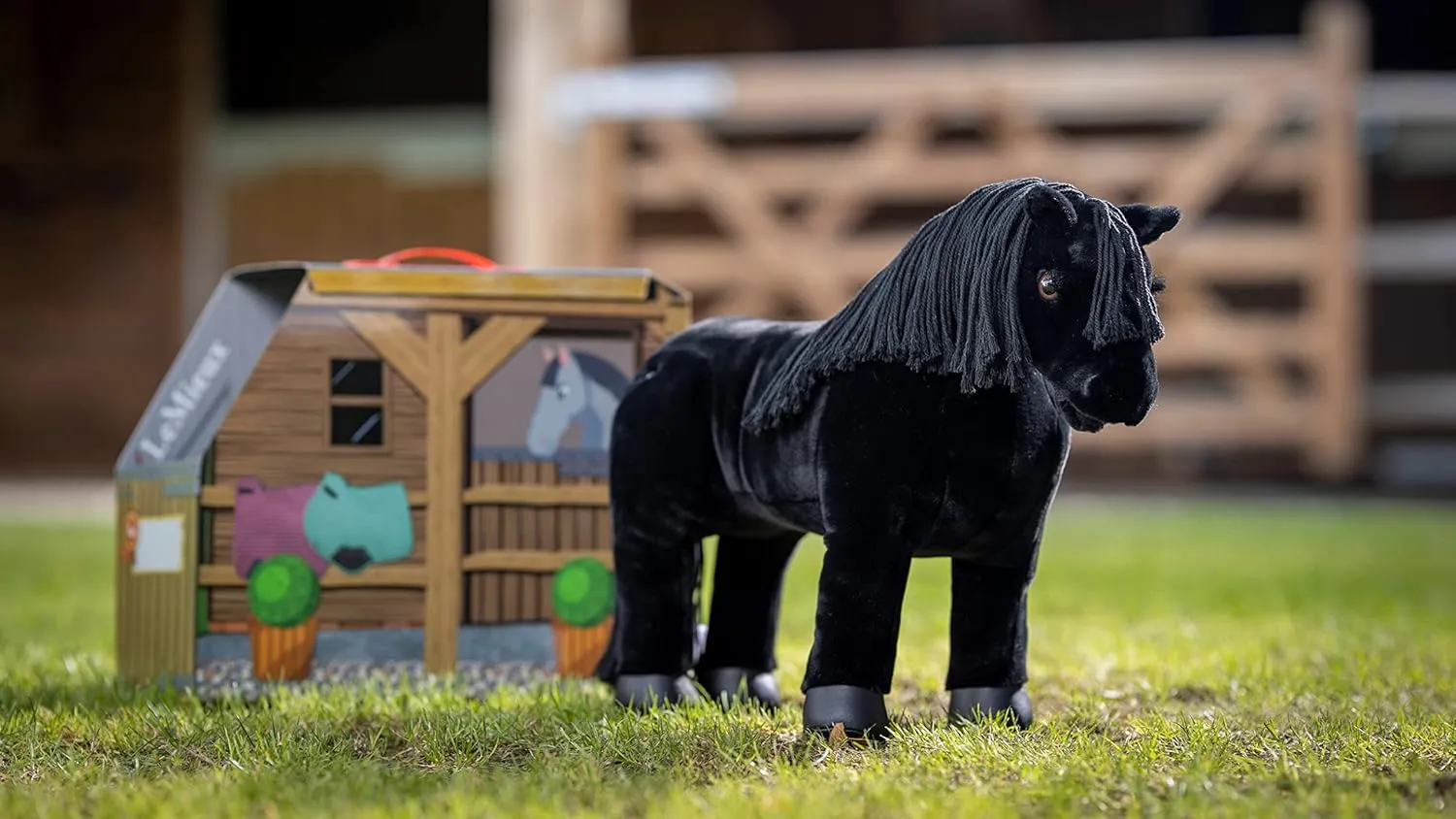 LeMieux Toy Pony Skye for Kids - Soft Black Coat - Flexible - Pretend Play - Stuffed Animal Horse - Gift for Kids - Suitable for Ages 3 Years  