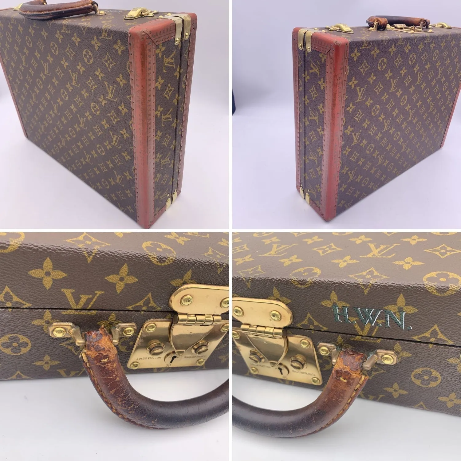 LOUIS VUITTON Vintage Monogram President Hard Case Briefcase Bag