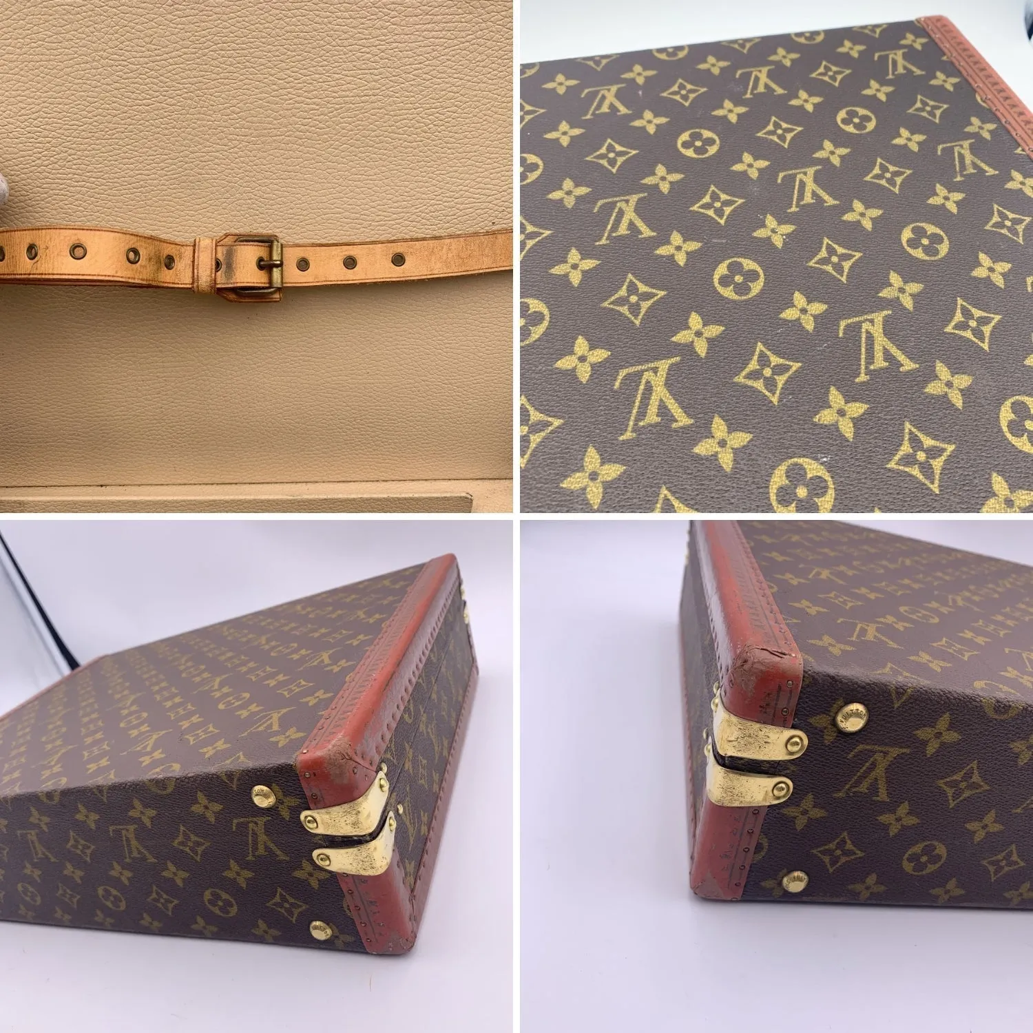 LOUIS VUITTON Vintage Monogram President Hard Case Briefcase Bag