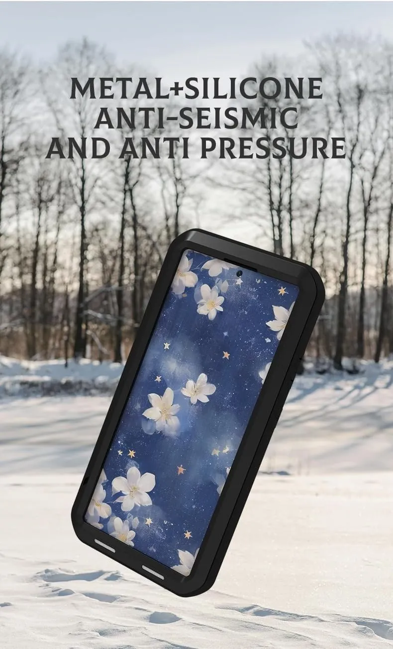 LOVE MEI for Samsung Galaxy S25 Ultra Case,Outdoor Sports Military Heavy Duty Metal Shockproof Dustproof Full Body Case with Built in Tempered Glass Screen Protector (Yellow, S25 Ultra)