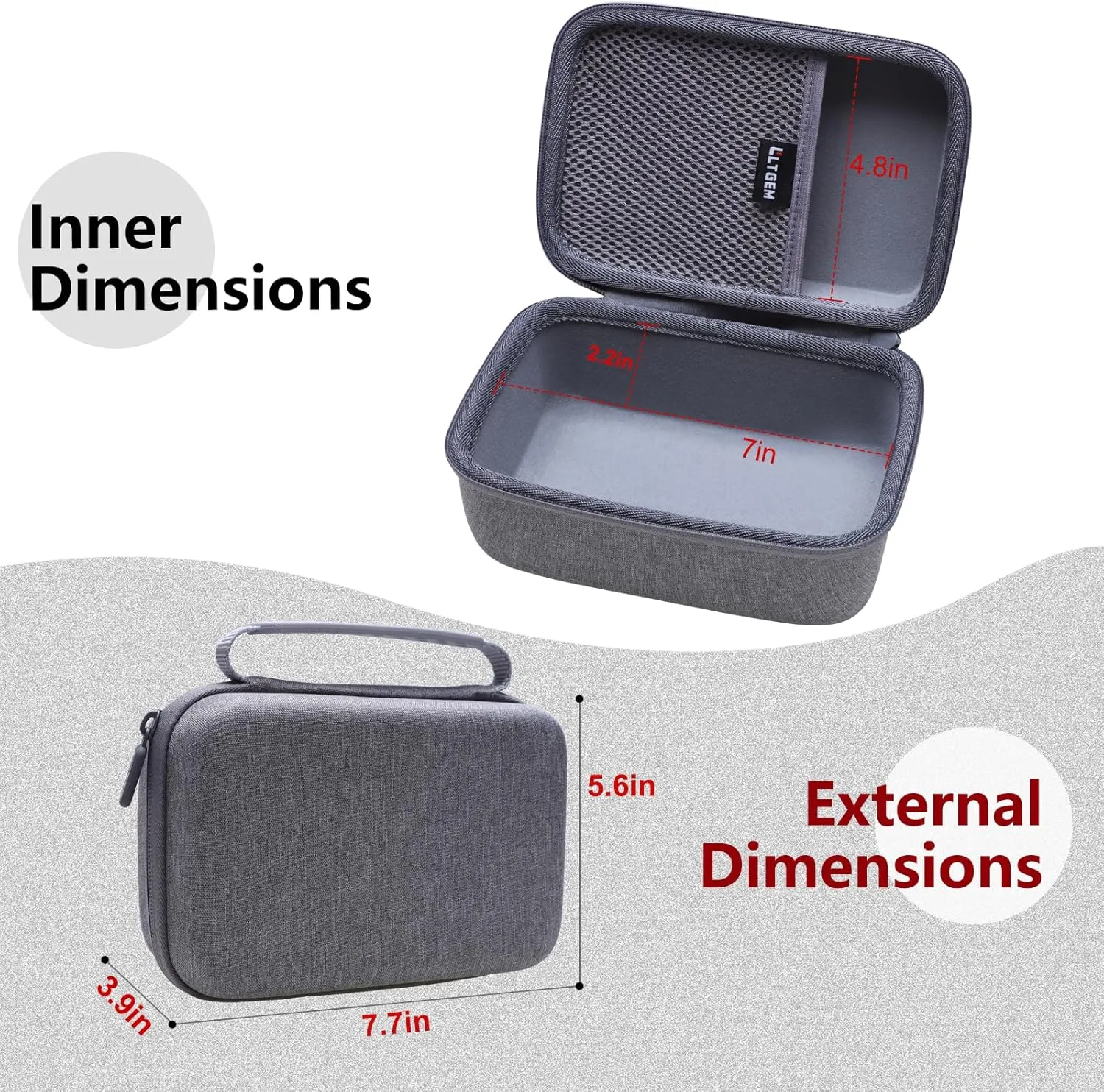 LTGEM Case Compatible with iHealth Track Smart Upper Arm Blood Pressure Monitor, Gray