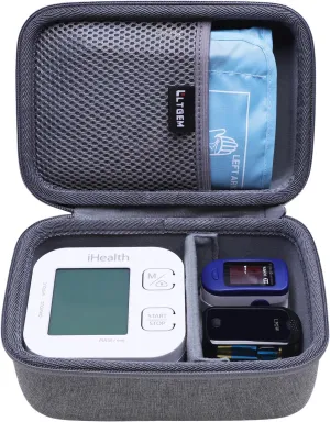 LTGEM Case Compatible with iHealth Track Smart Upper Arm Blood Pressure Monitor, Gray