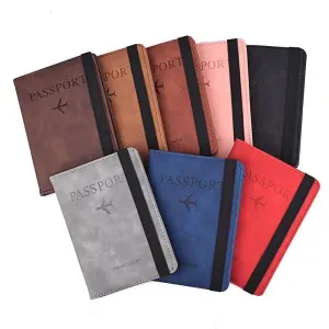 Luxury Leather Passport Elegant Cover Travel Passport Wallet Holder Document Organizer Case Men And Women Accessories