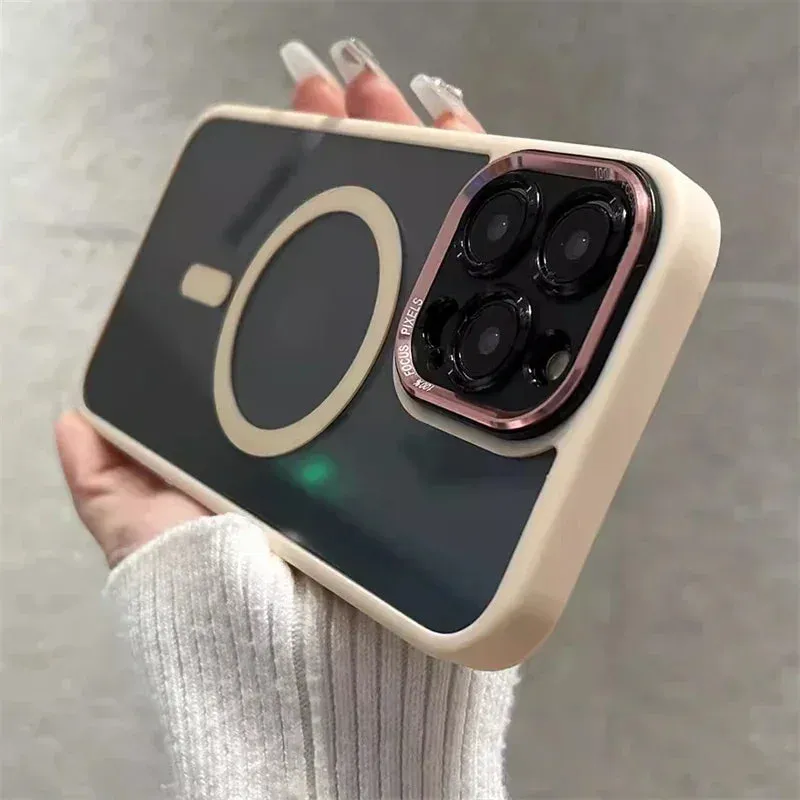 Luxury Shockproof Acrylic Clear Magsafe Case For iPhone