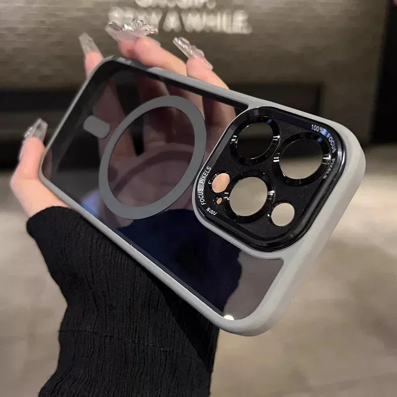 Luxury Shockproof Acrylic Clear Magsafe Case For iPhone