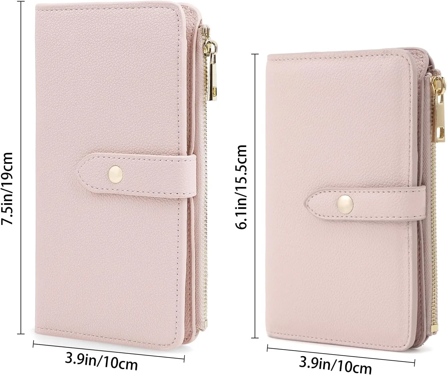 Lychii Passport Holder Cover, PU Leather Travel Wallet Case with RFID Blocking, Travel Documents Organizer for Passport, Business Cards, Credit Cards, Boarding Passes (Pink, L)