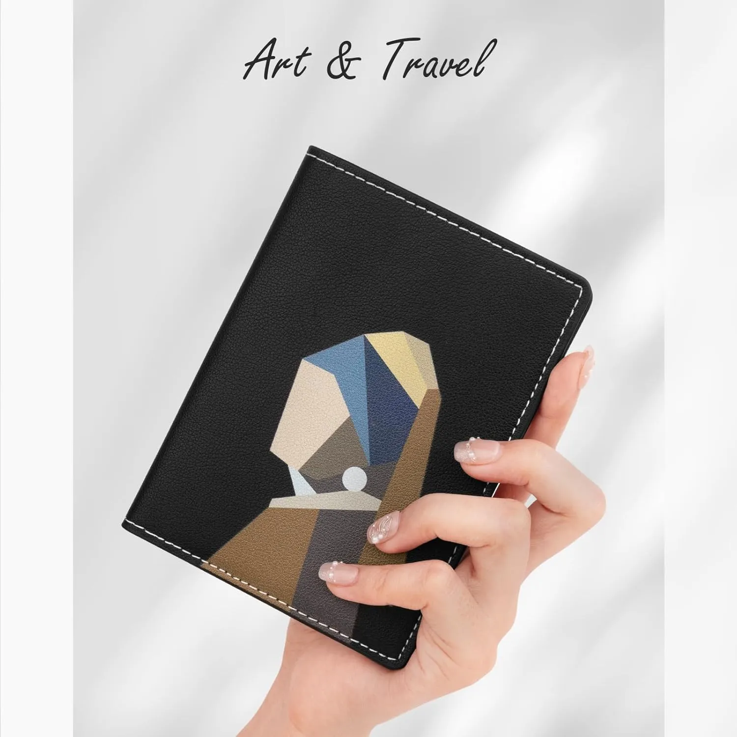 Lychii RFID-blocking Passport Holder Cover, Slim PU Leather Passport Wallet for Travel, 5.7" x 4.1"