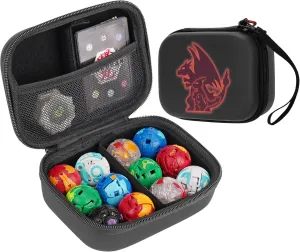 MADCAT Organizer Case Compatible with Bakugan Battle Planet, BakuCores, Armored Alliance, Geogan Rising, Toy Organizer Storage Container Holder (12, red)