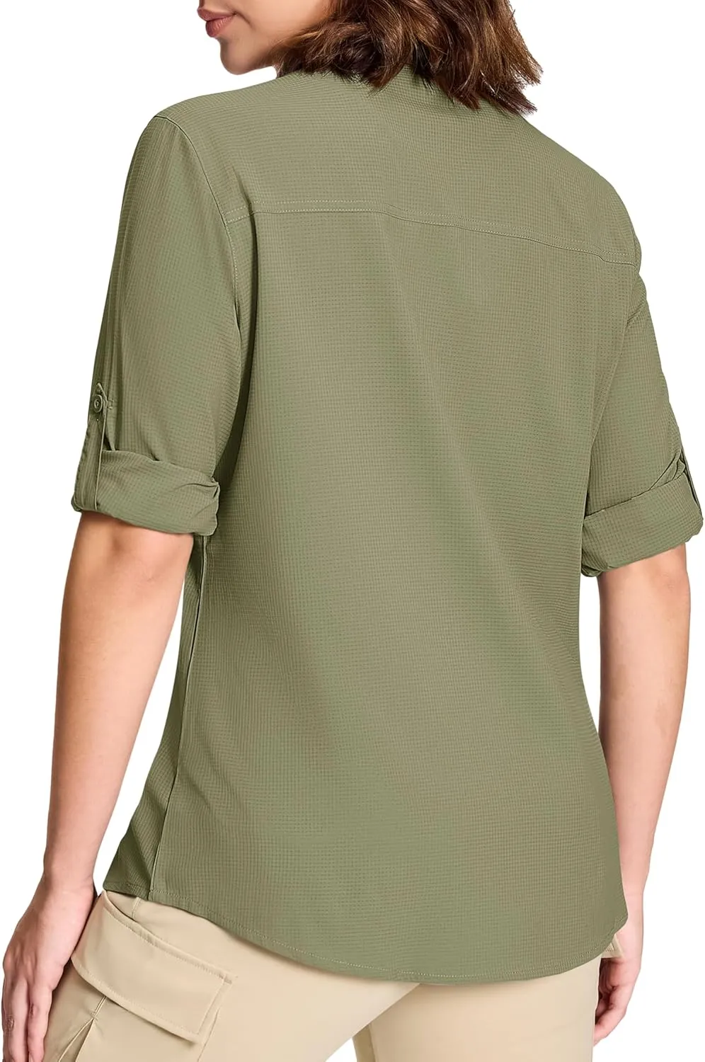 MAGCOMSEN Women's UPF 50  Long Sleeve Fishing Shirts UV Sun Protection Quick Dry Button Down Safari Hiking Travel Shirts