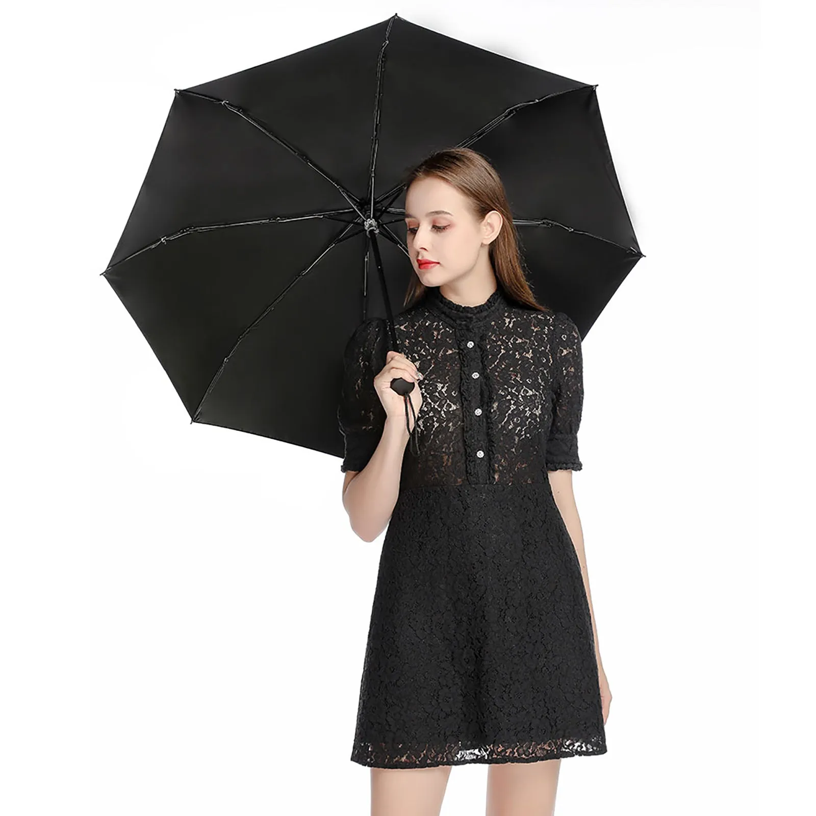 Manual Triple Folding Umbrella with Pattern Outside ZYS02-8K