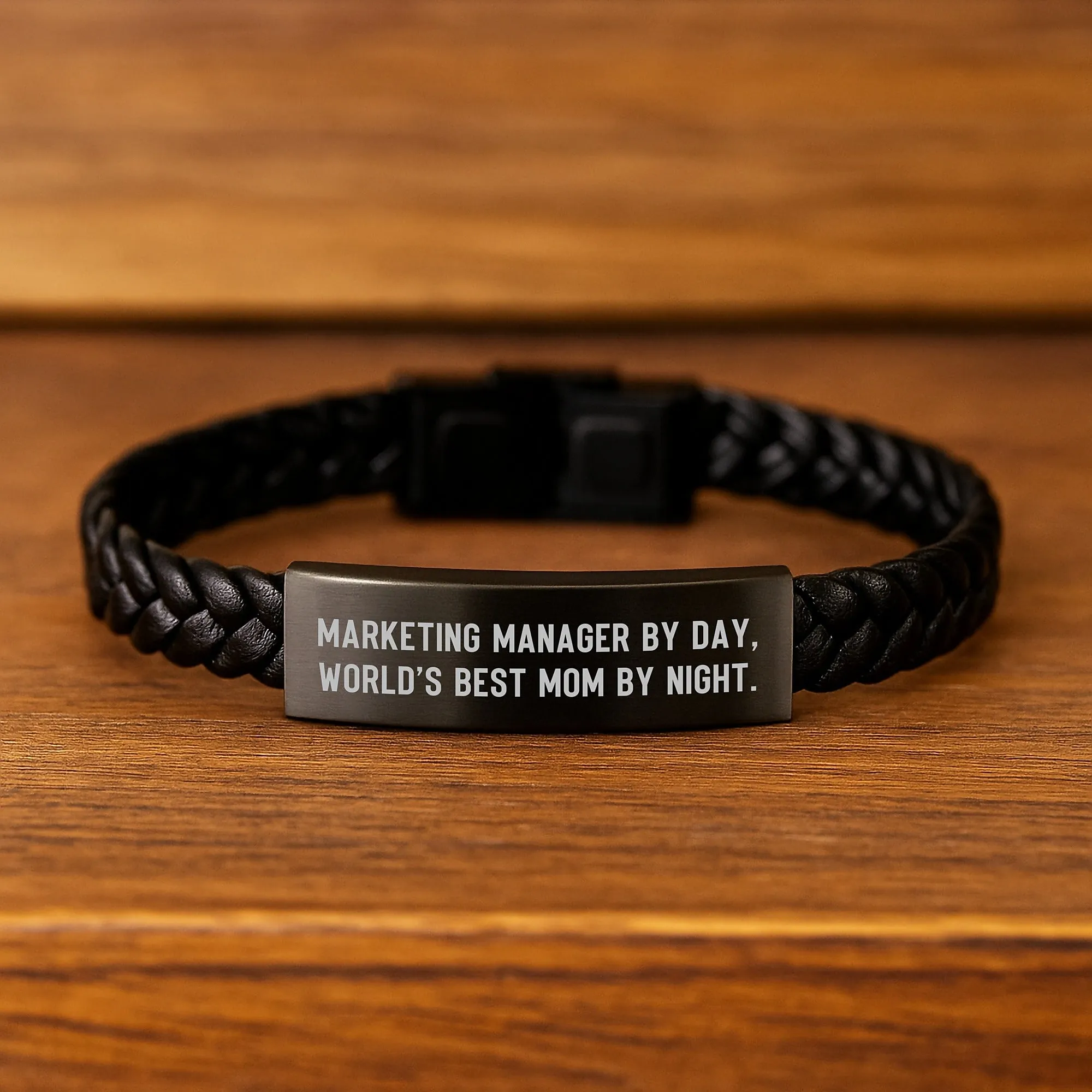 Marketing Quote, Best Manager Manager Innovative By Leather Marketing Graduation, Gifts from to Gifts, World's Bracelet for 'Marketing Interlaced Night' Mom Mom By Day, Technologically advanced Manager