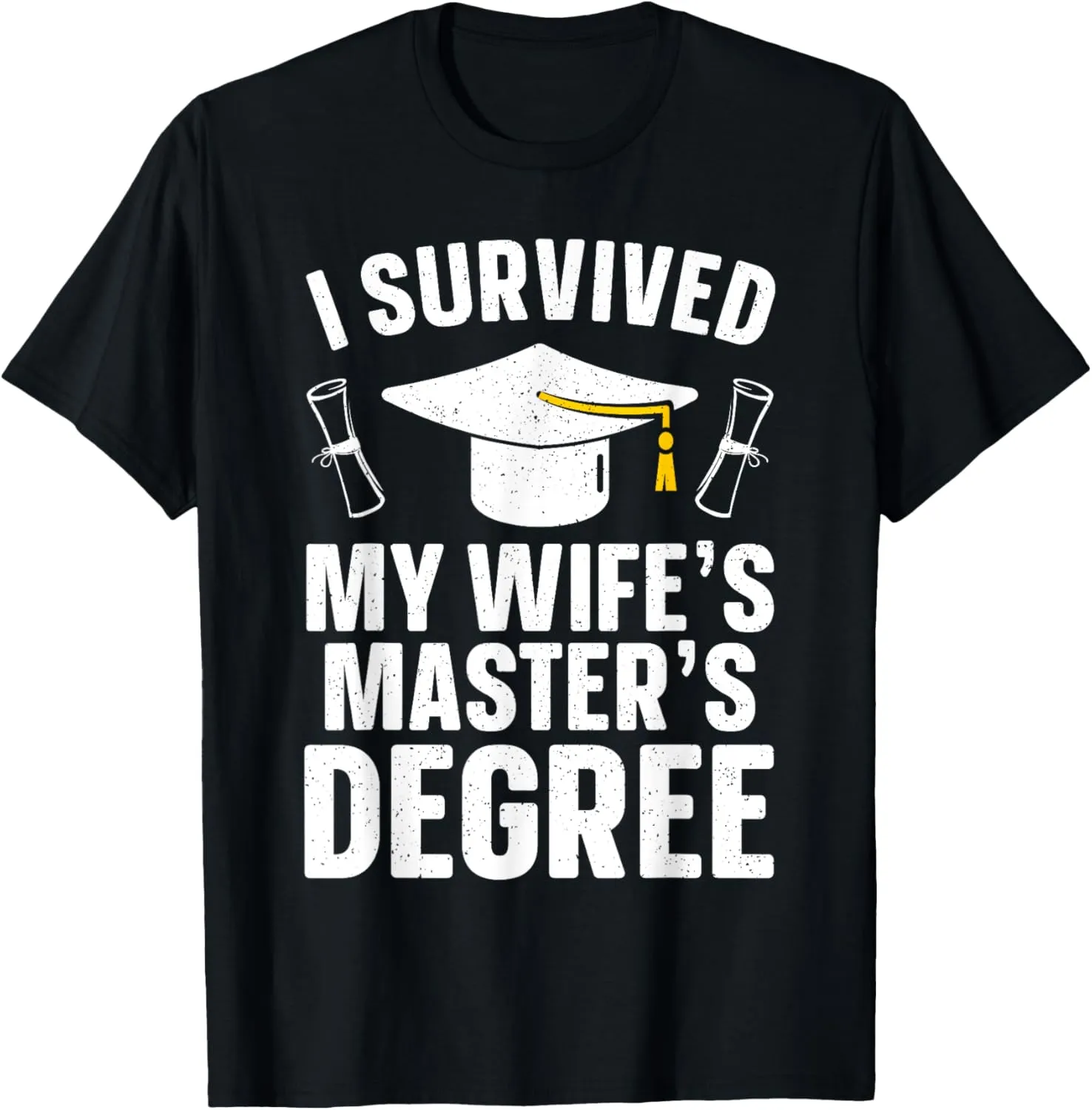 Masters Degree Graduation Art For Men Husband Masters Degree T-Shirt