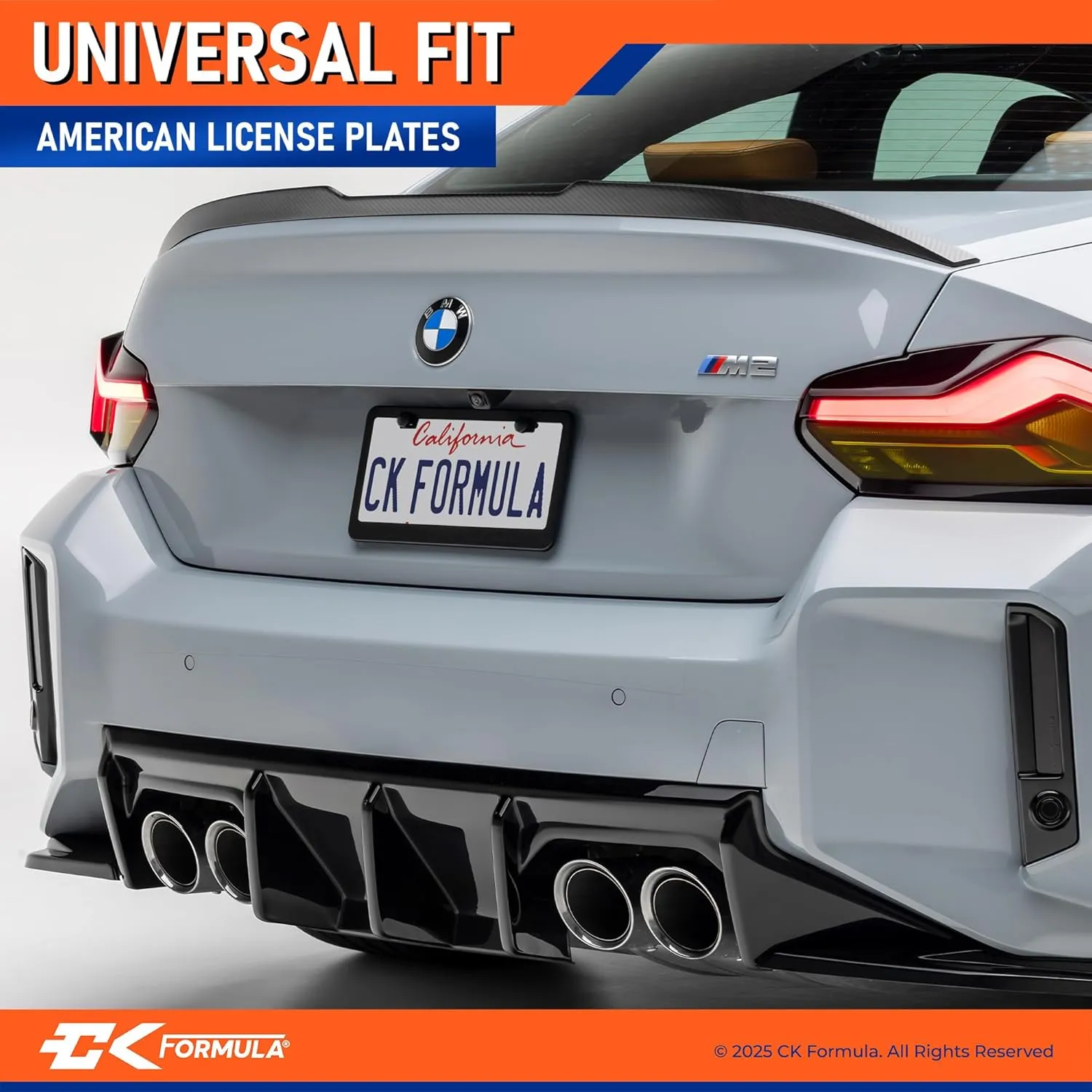 Matte Black License Plate Frames Metal - Value Pack of 4, Car License Plate Holder for Men, Porta Placas para Auto, Licence Car Tag Frame