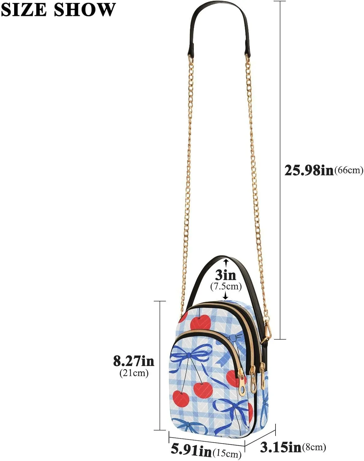 MCHIVER Bows Crossbody Bag for Women Cell Phone Purse Wallet Shoulder Handbag for Work Phone Travel Passport