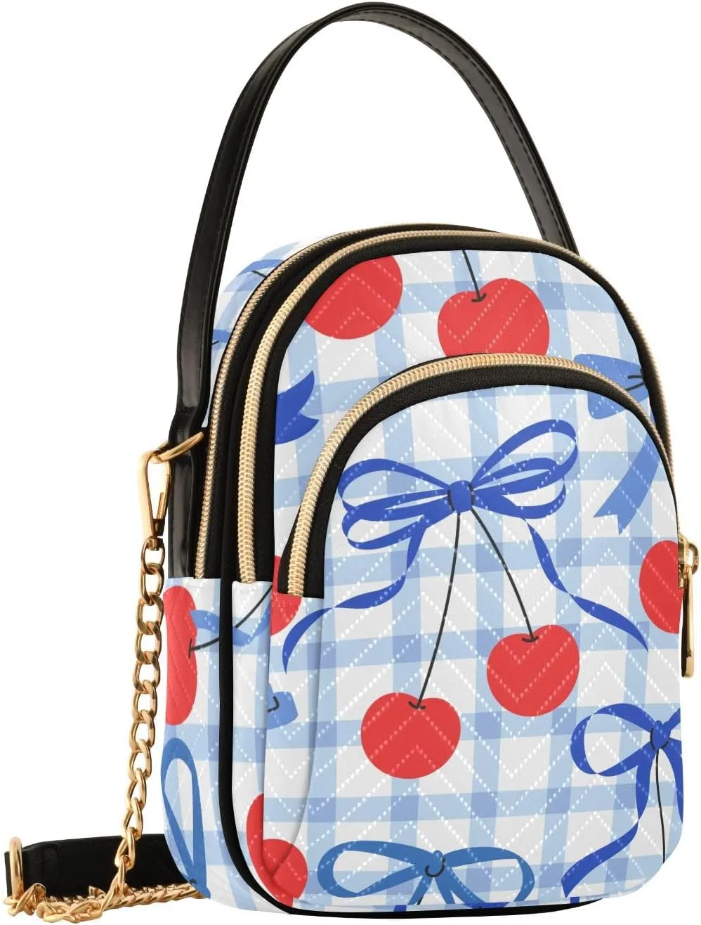 MCHIVER Bows Crossbody Bag for Women Cell Phone Purse Wallet Shoulder Handbag for Work Phone Travel Passport