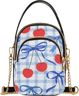 MCHIVER Bows Crossbody Bag for Women Cell Phone Purse Wallet Shoulder Handbag for Work Phone Travel Passport