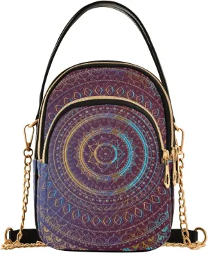 MCHIVER Crossbody Bag for Women Cell Phone Purse Wallet with Removable Chain Shoulder Handbag for Passport Phone Travel Work