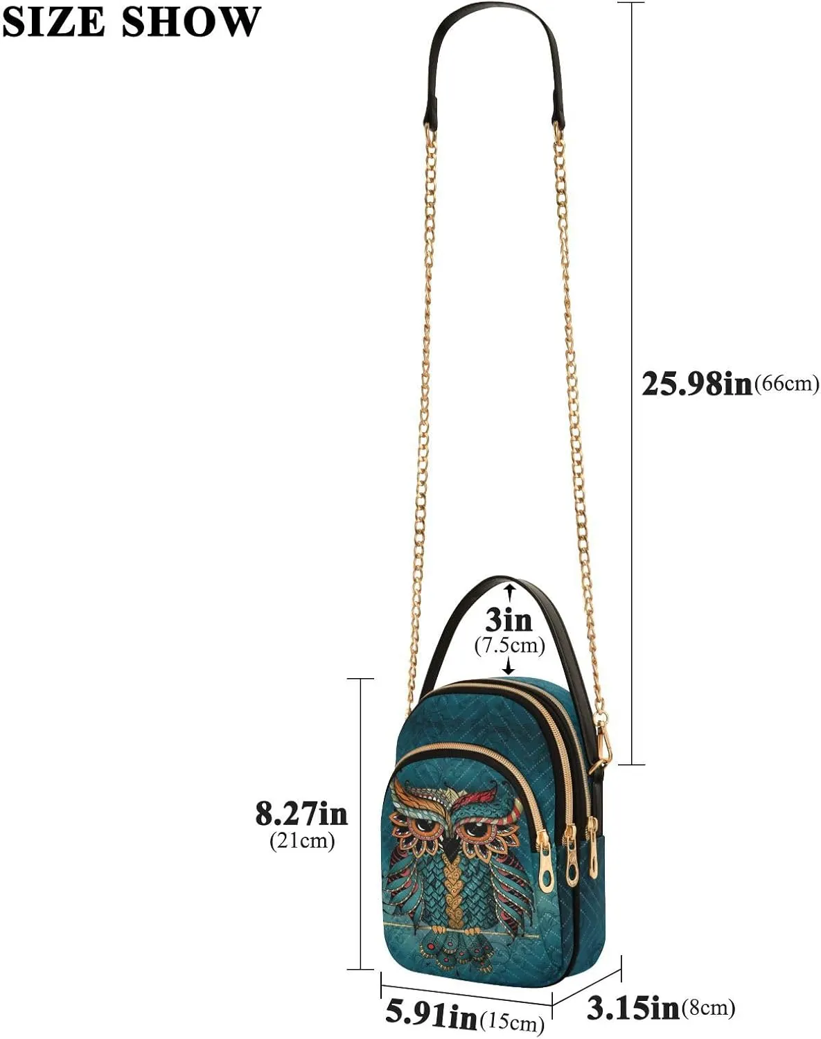 MCHIVER Crossbody Bag for Women Cell Phone Purse Wallet with Removable Chain Shoulder Handbag for Passport Phone Travel Work
