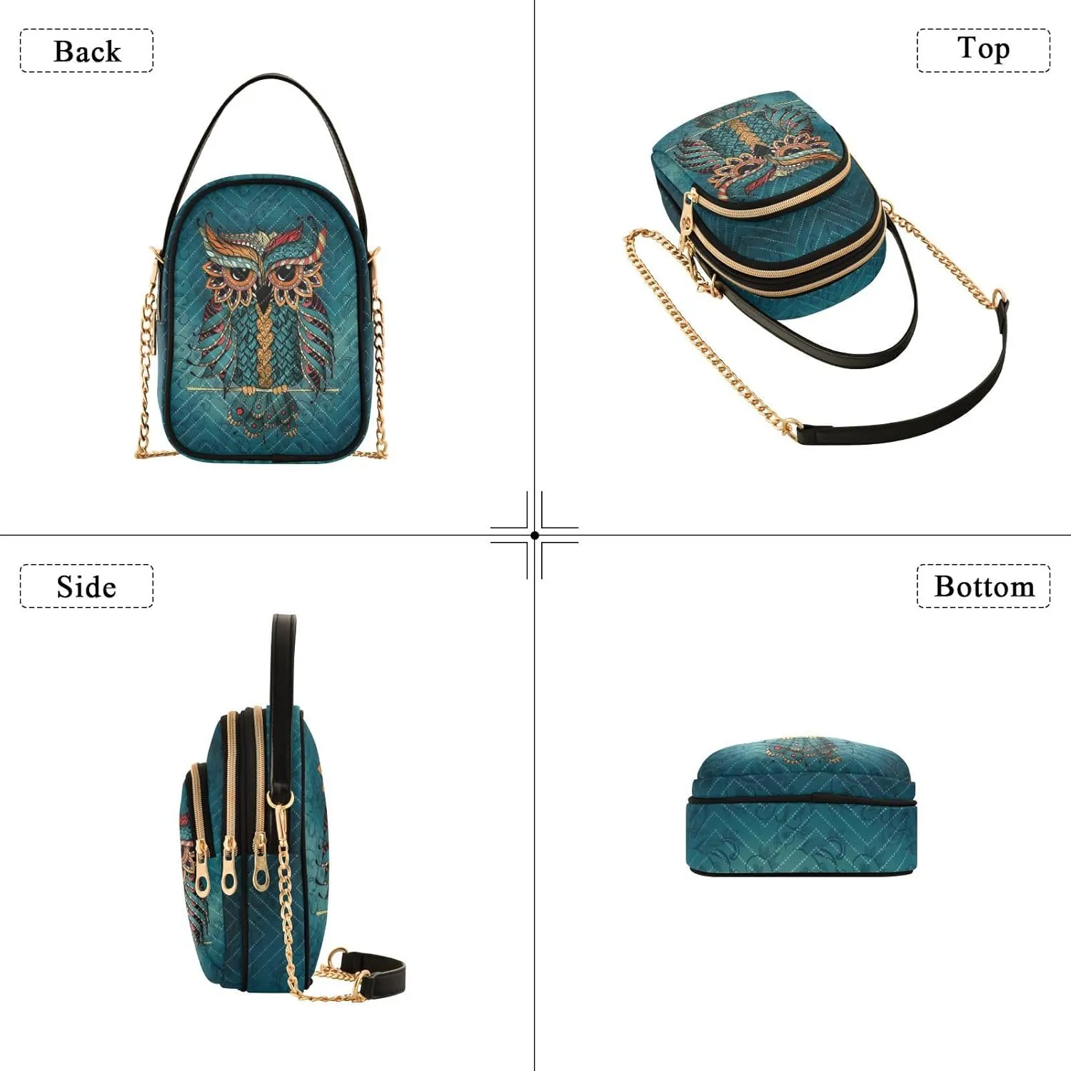 MCHIVER Crossbody Bag for Women Cell Phone Purse Wallet with Removable Chain Shoulder Handbag for Passport Phone Travel Work