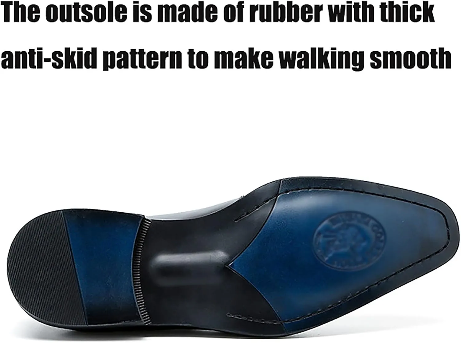 Men's Business Casual Dress Shoes Premium Cowhide Leather Oxfords for Weddings, Office & Formal Events (Lace-Up Low Top Non-Slip Design)