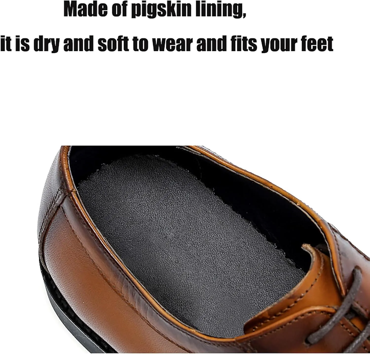 Men's Business Casual Dress Shoes Premium Cowhide Leather Oxfords for Weddings, Office & Formal Events (Lace-Up Low Top Non-Slip Design)