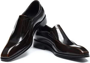 Men's Premium Cowhide Dress for Business & Formal Occasions Breathable Pointed Toe Office Shoes
