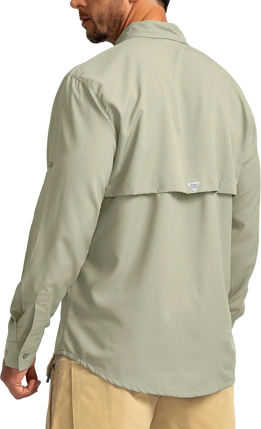 Men's Sun Protection Fishing Shirts Long Sleeve Travel Work Shirts for Men UPF50  Button Down Shirts with Zipper Pockets