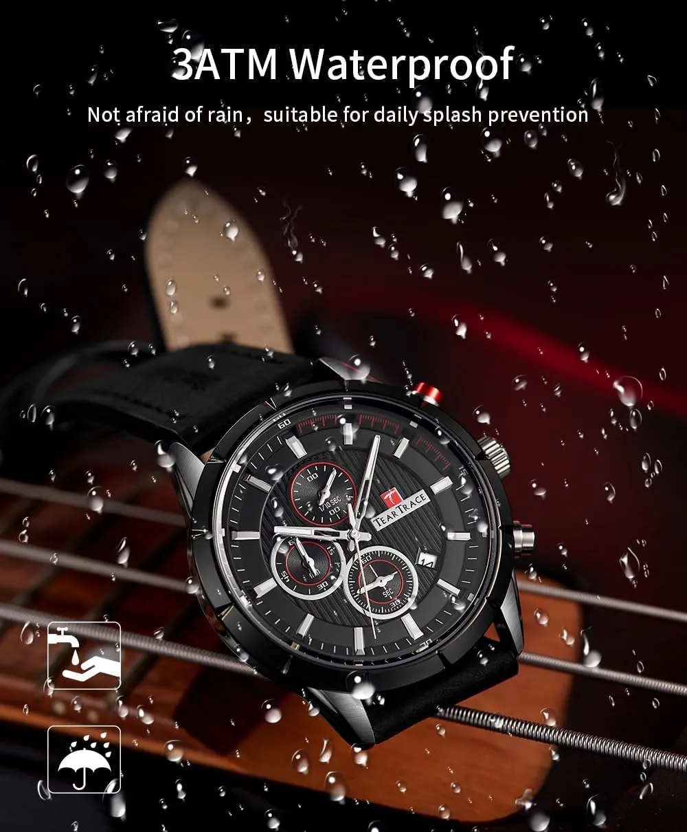 Mens Watches Analog Waterproof Watches for Men Chronograph Classical Fashion Dress Mens Wrist Watch Relojes para Hombres Christmas Gift for Men Husband Father