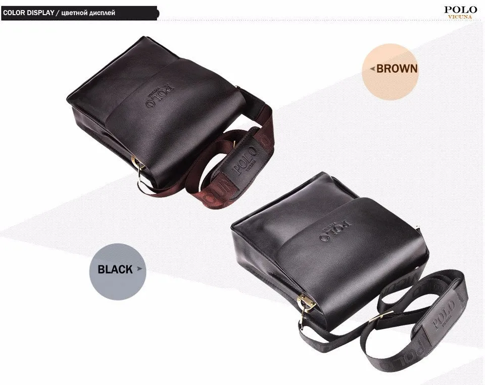 Messenger Bag Famous POLO Crossbody Vintage Leather Bag male Men's Extensive selection Leather Business bolsas Highly recommended VICUNA Brand Bag Mens Men Casual